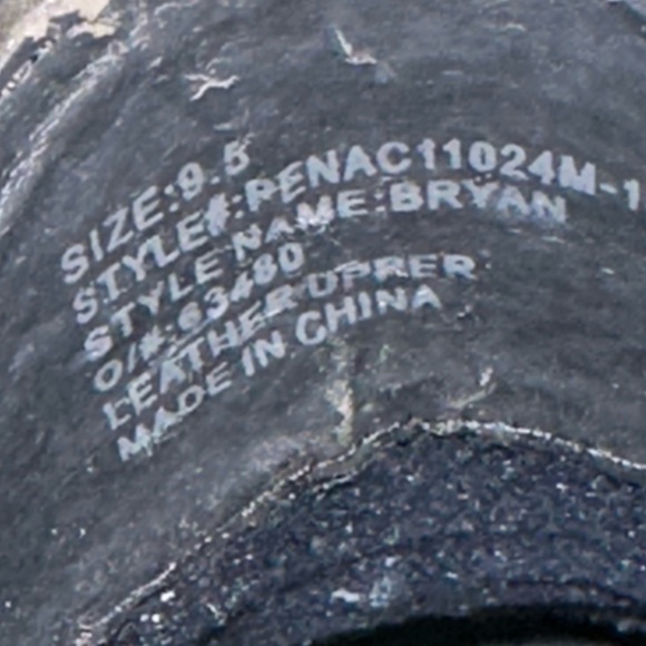 Penguin Men’s Lace Up Leather Oxford Shoes Navy **Flaws. ** - Picture 16 of 17